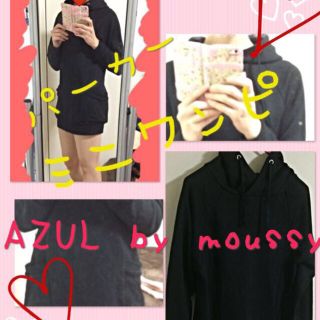 アズールバイマウジー(AZUL by moussy)のAZULパーカーワンピ♡(ミニワンピース)