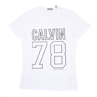 カルバンクライン(Calvin Klein)のカルバンクライン メンズ ホワイト78ロゴ半袖Tシャツ M(Tシャツ/カットソー(半袖/袖なし))