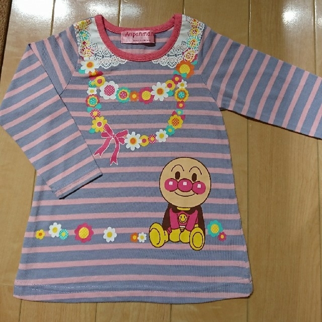 BANDAI(バンダイ)のアンパンマン  ボーダーチュニック キッズ/ベビー/マタニティのキッズ服女の子用(90cm~)(Tシャツ/カットソー)の商品写真