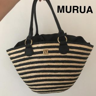 ムルーア(MURUA)のMURUA  ボーダーかごバッグ(かごバッグ/ストローバッグ)