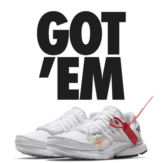 【爆買い!】 プレストx エア ナイキ - OFF-WHITE オフホワイト スニーカー 【爆買い!】 プレストx エア ナイキ - OFF-WHITE オフホワイト スニーカー