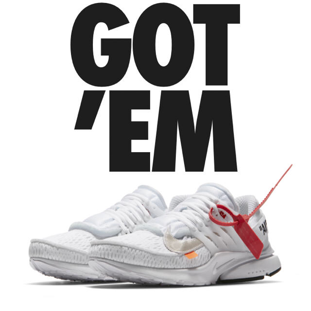 高質 - OFF-WHITE NIKE PREST×OFF-WHITE AIR スニーカー 高質 - OFF-WHITE NIKE PREST×OFF-WHITE AIR スニーカー