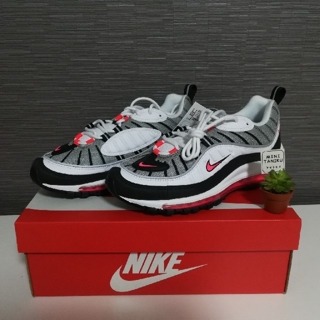 NIKE W AIR MAX 98 WHITE/SOLAR RED