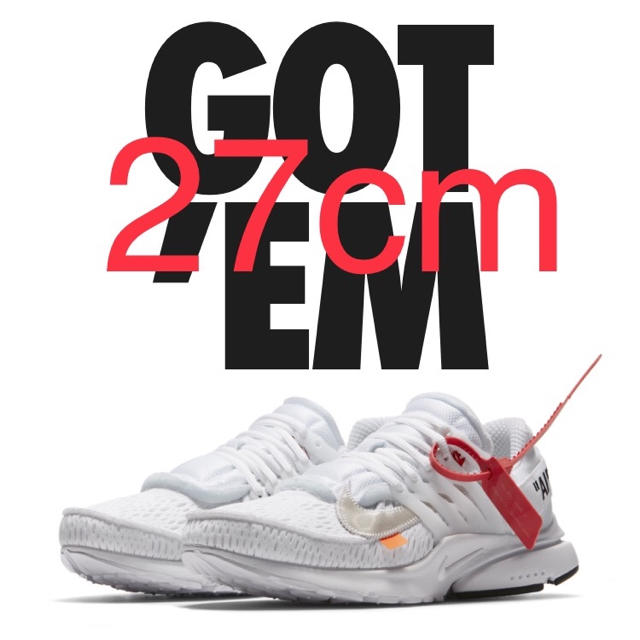 送料込み27cm OFF-WHITE×NIKE AIR PRESTO WHITE