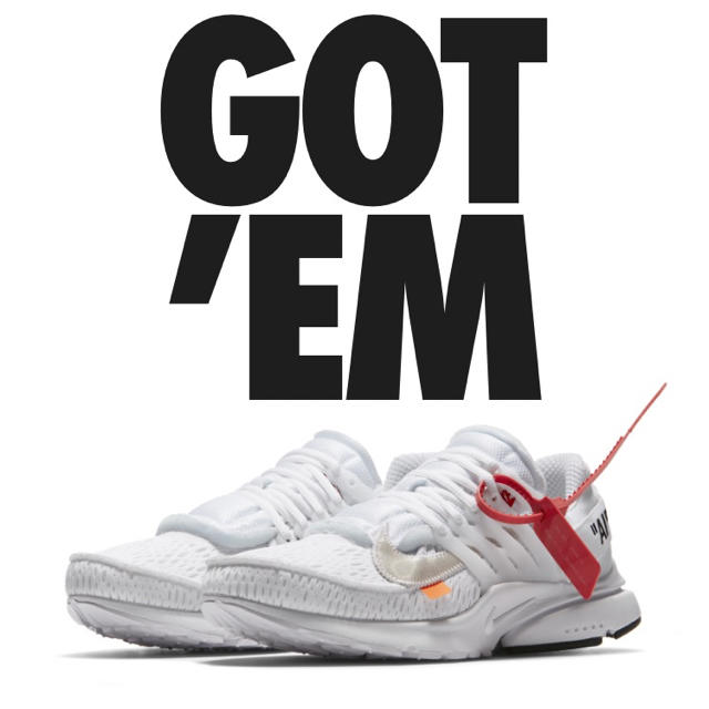 off-white nike PRESTO 27cm靴/シューズ