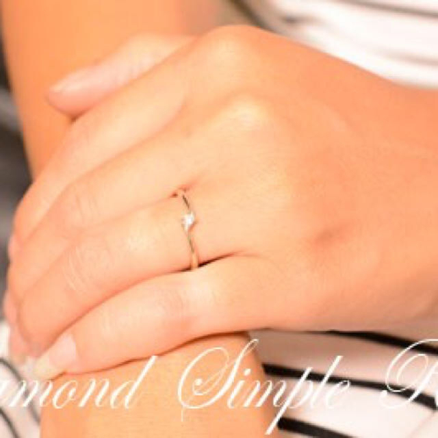 1粒 ダイヤ 0.05ct 指輪 レディースのアクセサリー(リング(指輪))の商品写真