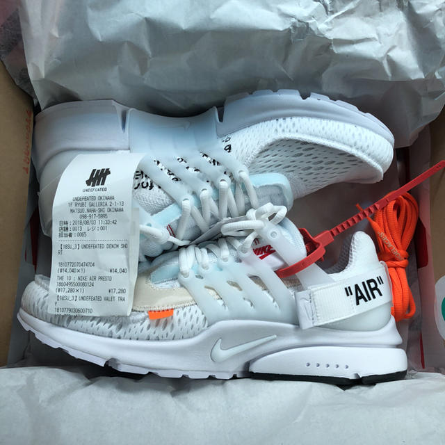 即発送！NIKE THE10 offwhite air presto 27.0靴/シューズ