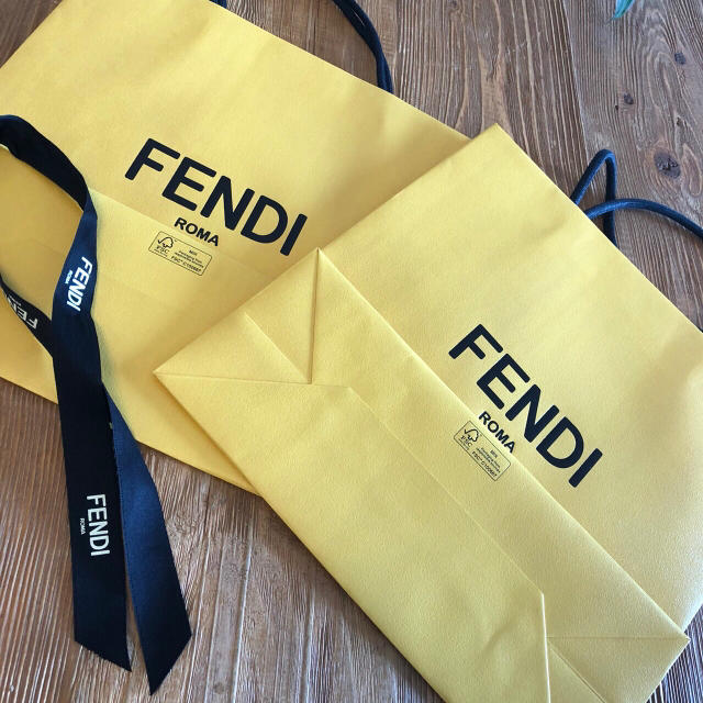 FENDI(フェンディ)のFENDI  フェンディ／ショップ袋 ショッパー②枚セット リボン付き レディースのバッグ(ショップ袋)の商品写真