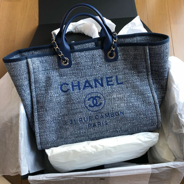 CHANEL - CHANEL ドーヴィル2018 ツイードトートバッグの通販 by My