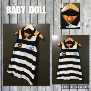 ベビードール(BABYDOLL)のBABYDOLL ノースリーブワンピース ポロシャツ 90cm 美品1部訳あり(ワンピース)