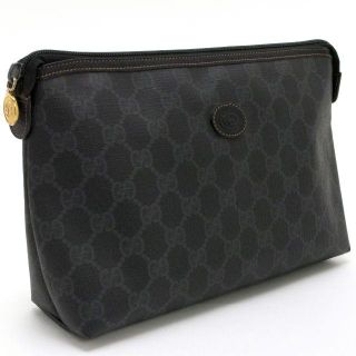 グッチ(Gucci)のグッチ GG柄 セカンドバッグ ポーチ オールドグッチ 黒 GUCCI(クラッチバッグ)