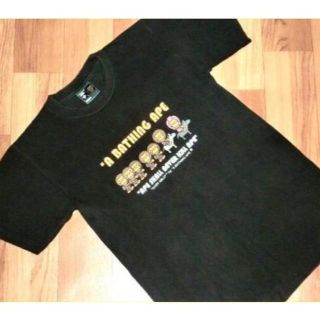 アベイシングエイプ(A BATHING APE)のA BATHING APE エイプ ■ 半袖 Tシャツ■マイロ■黒■綿■ S(Tシャツ/カットソー(半袖/袖なし))