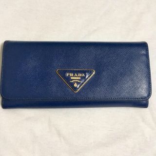 プラダ(PRADA)のPRADA ブルー 長財布(財布)