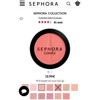 セフォラ(Sephora)のSEPHORA チーク ピンク(チーク)