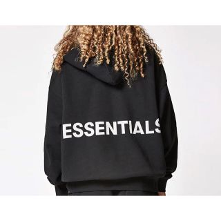 フィアオブゴッド(FEAR OF GOD)のessentials fog hoodie 黒 Sサイズ 新品 未使用(パーカー)