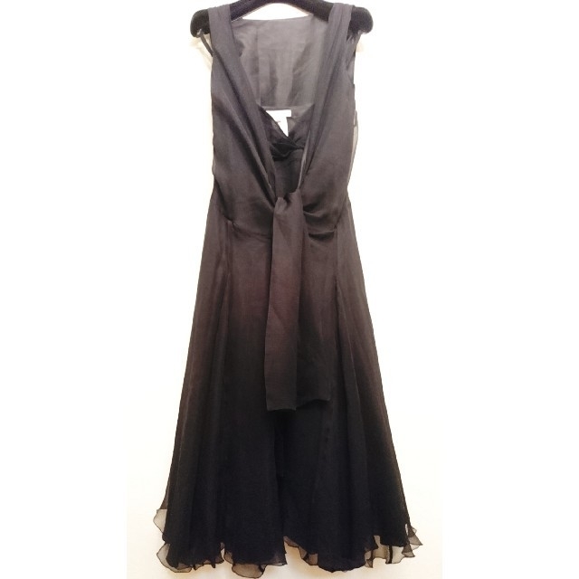 美品 CELINE セリーヌ 総シルクシフォンワンピースドレス # www.uig
