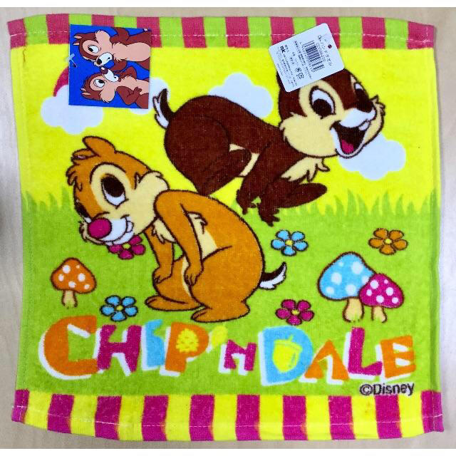 チップ&デール(チップアンドデール)のディズニー☆チップ&デール☆新品☆ハンドタオル☆ふきん☆手拭き インテリア/住まい/日用品の日用品/生活雑貨/旅行(タオル/バス用品)の商品写真