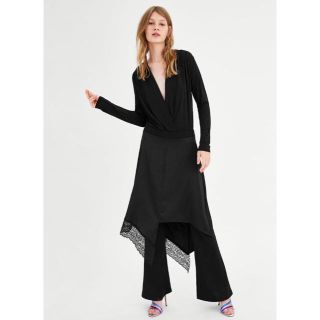 ザラ(ZARA)の新品☆ZARA ザラ アシンメトリースカート付きパンツ(その他)