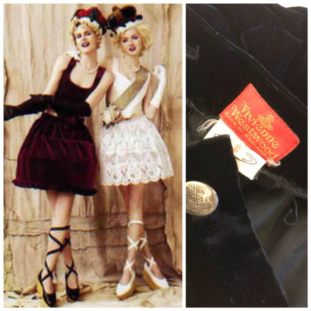 Vivienne Westwood(ヴィヴィアンウエストウッド)の専用ページレア オリジナル初期赤タグベルベットミニクリニスカート レディースのスカート(ミニスカート)の商品写真