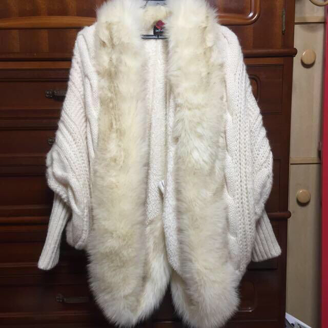 DaTuRa(ダチュラ)のバブリーダーリンニットコート レディースのジャケット/アウター(毛皮/ファーコート)の商品写真