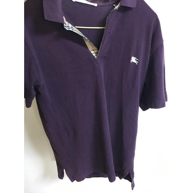 BURBERRY(バーバリー)のBurberry ポロシャツ 紫 メンズのトップス(ポロシャツ)の商品写真