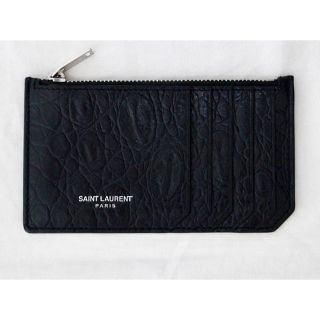 サンローラン(Saint Laurent)の美品☆Saint Laurent Paris クロコ型押しレザー コインケース(コインケース/小銭入れ)