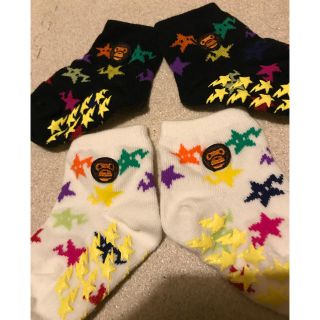 アベイシングエイプ(A BATHING APE)の緊急値下げ！A BATHING APE ベビー靴下 美品(靴下/タイツ)