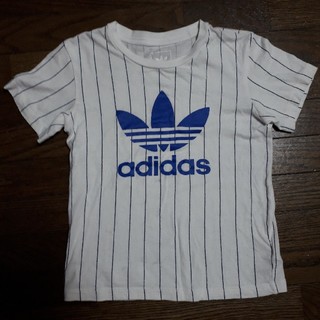アディダス(adidas)のadidas originals♡KIDSTシャツ♡白×青♡120cm(Tシャツ/カットソー)