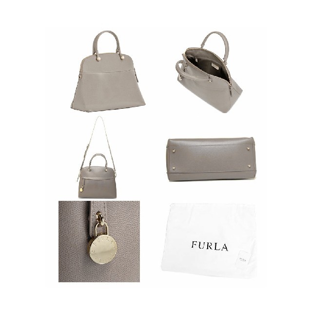 Furla(フルラ)の残りわずか　FURLA　パイパーM　サッビア　ショルダーバッグ　グレージュ　 レディースのバッグ(ハンドバッグ)の商品写真