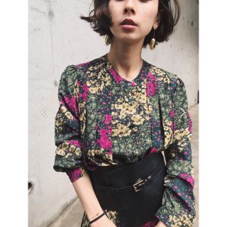 アメリヴィンテージ(Ameri VINTAGE)の【未使用】ameri☆bouquet pleats dress☆グリーン(ロングワンピース/マキシワンピース)