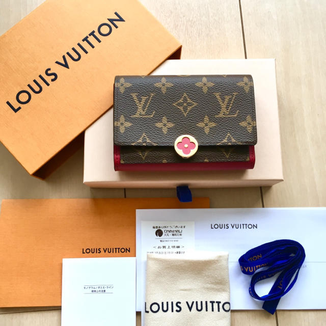 贈る結婚祝い LOUIS VUITTON - 新品♡大丸購入【レシートあり】ルイヴィトン ポルトフォイユ フロール コンパクト 財布