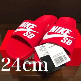 ナイキ(NIKE)の24cm ナイキ ベナッシ SB 赤 レッド(サンダル)