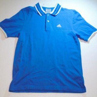 アディダス(adidas)のadidas　アディダス　ポロシャツ　青色　S 　メンズ　(Tシャツ/カットソー(半袖/袖なし))