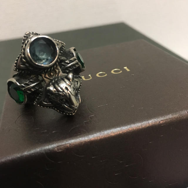 Gucci(グッチ)のGUCCI 17aw タイガースワロフスキーリング メンズのアクセサリー(リング(指輪))の商品写真