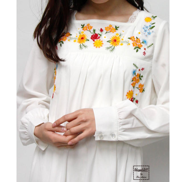 Par Avion - paravion 花 刺繍 ワンピース SM2 ニコアンド wclosetの