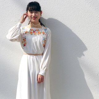 Par Avion - paravion 花 刺繍 ワンピース SM2 ニコアンド wclosetの