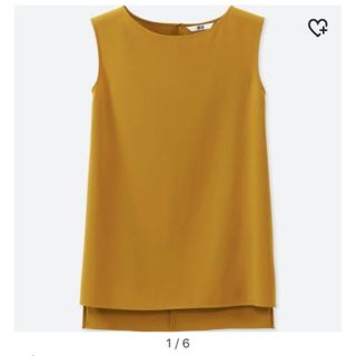 ユニクロ(UNIQLO)のタグ付き新品☆ユニクロ ドレープタンク ブラウス (タンクトップ)