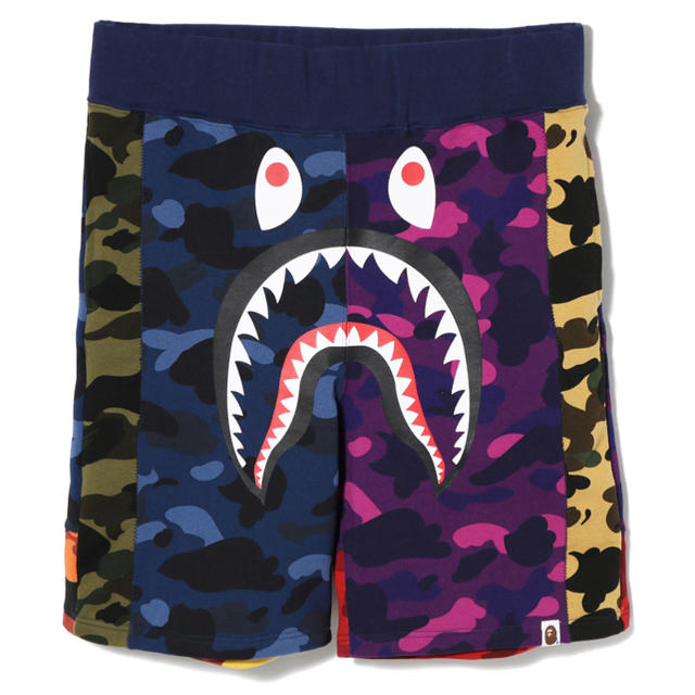 Bape Mix camo shark shorts pants