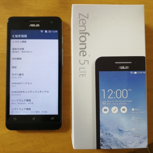 ASUS(エイスース)のASUS zenfone5 A500KL 8GB 中古 スマホ/家電/カメラのスマートフォン/携帯電話(スマートフォン本体)の商品写真