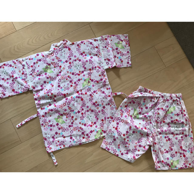 サンリオ(サンリオ)の女児甚平 サンリオ130㎝ キッズ/ベビー/マタニティのキッズ服女の子用(90cm~)(甚平/浴衣)の商品写真