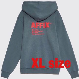 コムデギャルソン(COMME des GARCONS)のAffix Logo print パーカグレー XL kiko (パーカー)