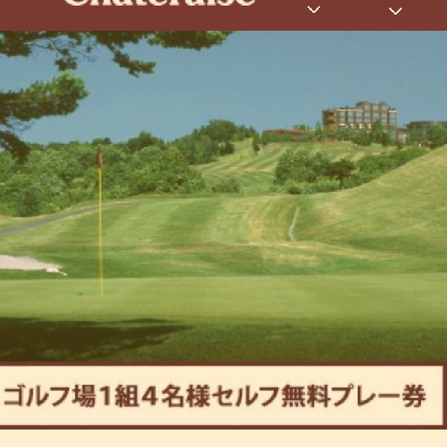 【2枚】シャトレーゼ ゴルフ場 1組4名 セルフプレー券