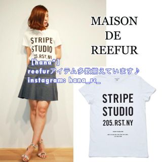 メゾンドリーファー(Maison de Reefur)のメゾンドリーファー  プリントTシャツ 半袖 白(Tシャツ(半袖/袖なし))