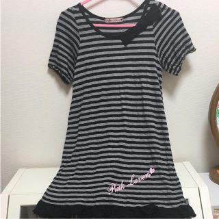 フィント(F i.n.t)のフィント ボーダー Tシャツ 兼 ワンピース ♡(Tシャツ(半袖/袖なし))