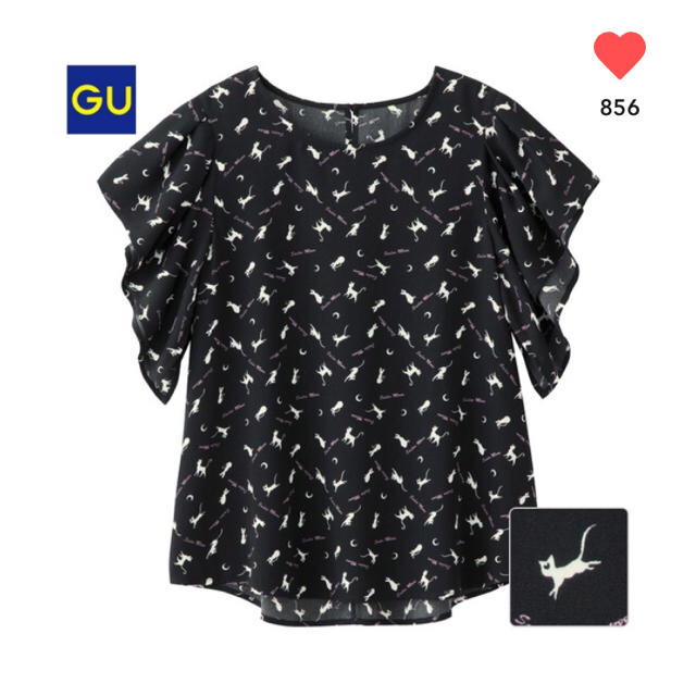 GU(ジーユー)のGU セーラームーンコラボ Wプリントブラウス レディースのトップス(シャツ/ブラウス(半袖/袖なし))の商品写真