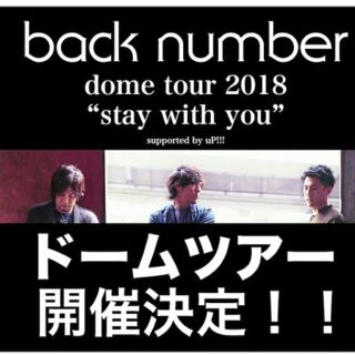 バックナンバー(BACK NUMBER)のstay with you 東京ドーム 8月12日 1枚(国内アーティスト)