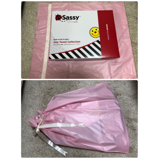 Sassy(サッシー)の新品 Sassy 出産祝いおくるみセット キッズ/ベビー/マタニティのこども用ファッション小物(おくるみ/ブランケット)の商品写真