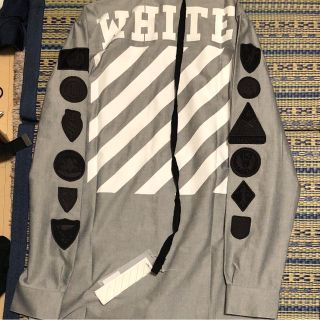 オフホワイト(OFF-WHITE)のオフホワイト 柄エンブレムシャツ 新品(Tシャツ/カットソー(七分/長袖))