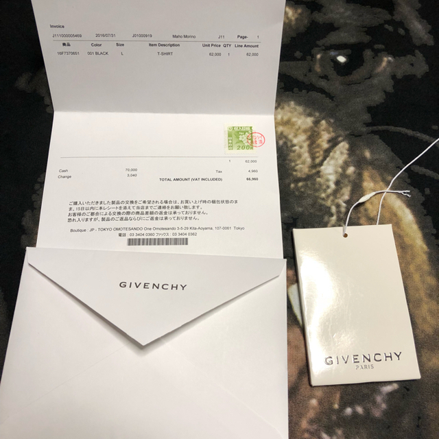 GIVENCHY(ジバンシィ)の【美品】GIVENCHY ロットワイラー Tシャツ Lサイズ メンズのトップス(Tシャツ/カットソー(半袖/袖なし))の商品写真