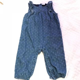 ベビーギャップ(babyGAP)のbabygap ベビーギャップ  ドット柄デニムサロペット(カバーオール)